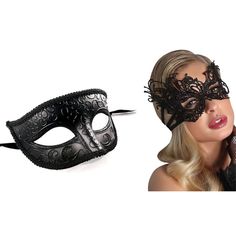 PRICES MAY VARY. 🎁 Masquerade Mask For Women Is Fashion Mask Accessories For Party, Halloween Party, Costume, Christmas Party,Masquerade Mask Party 🎁The Material is Soft and easy stay put on, suitable for long time wearing.Very soft and comfortable wearing. 🎁The Elegant 2 Couple Masquerade Mask made of 2 pack, One Queen Style Masquerade Mask for women black and one mens masquerade mask 🎁Easy tie and lightweight,comfortable elastic lace face mask for Halloween/Valentine’s carnivals, masquerad Black Novelty Masks For Carnival, Novelty Black Masks For Carnival, Black Halloween Masks As Gifts, Black Masks For Halloween Gift, Black Masquerade Mask For Halloween Gift, Novelty Black Party Masks, Themed Masquerade Mask For Carnival Party, Themed Party Eye Mask, Black Costume Accessories For Carnival Gift