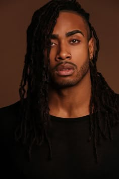 Black Male Models, Dreadlock Hairstyles, Hair Reference, Black Man, Interesting Faces, Afro Hairstyles, Male Face