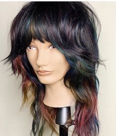 Unique Hair Cuts, Rocker Hair, Creative Hair Color, Black Rainbow, Hair Affair, Edgy Hair, Hair And Beauty, Status Quo, Hair Crush