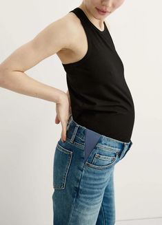 The Crop Maternity Jean – HATCH Collection Hatch Maternity, Custom Buttons, Maternity Jeans, Nursing Bra, Clothing Essentials, Denim Pant, Rivets, Cropped Jeans, Denim Wash