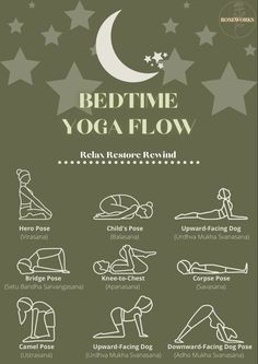 Bedtime Yoga Flow Easy Morning Workout, Night Yoga, Yoga Routine For Beginners, Bedtime Yoga, Womens Fitness, Daily Yoga Workout, Beginner Yoga, Relaxing Yoga