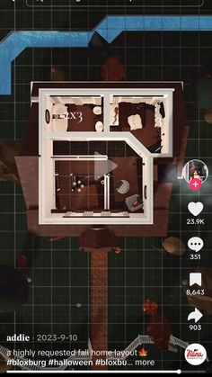 an overhead view of a house in the middle of a screen shot with text below it