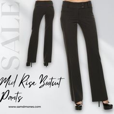 Professional, flattering, and a comfortable design that will give you the perfect fit for day to night wear! Mid Rise Bootcut Pants! Effortlessly elegant! ✨ Stretch Bottoms For Office Wear, Fitted Office Chic Pants For Workwear, Business Stretch Wide Leg Dress Pants, Stretch Wide Leg Dress Pants For Business, Wide Leg Stretch Dress Pants For Business, Spring Stretch Bottoms For Office, Elegant Stretch Wide Leg Pants For Office, Fitted Office Lady Pants For Fall, Fitted Office Chic Formal Pants