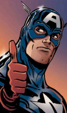 an image of a man in a captain america costume giving the thumbs up sign with his hand