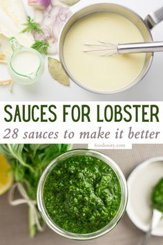 sauces for lobster 28 sauces to make it better - cover image with text overlay