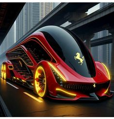 an image of a futuristic car driving down the road