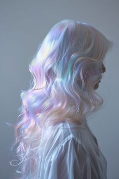 Glitter In Hair, Opalescent Hair, Oil Spill Hair, Moonstone Hair, Iridescent Hair, Futuristic Hair, Glitter Roots, Κούρεμα Bob