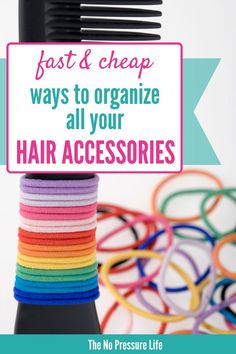 Hair Rubber Bands Storage, Containers For Hair Ties, How To Organize Hair Ties, Hair Tie Organization Diy, Hair Items Organization, Hair Storage Accessories, Diy Hair Organizer Storage, Hairclip Storage Ideas, Ponytail Holders Diy Storage