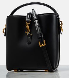 Le 37 Small Leather Bucket Bag in Black - Saint Laurent | Mytheresa Luxury Bucket Bag, Virgo Rising, Arm Candies, Black Bucket Bag, Dream Items, Bag Styles, Dream Bags, Birthday Bag, Glamour Nails