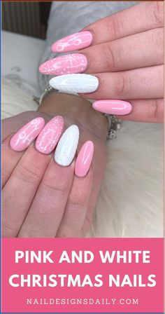 💅 Dreaming about white Christmas? Don't forget about your holiday manicure! In this article, you will find 40 gorgeous designs for pink and white Christmas nails for your inspiration! Pink Christmas Nails | Acrylic Christmas Nails | Pink Christmas Nails Designs | Short Christmas Nails Designs | Coffin Christmas Nails Designs | Christmas Nails with Snowflakes | White and Pink Christmas Nails | Light Pink Christmas Nails Pink And White Christmas Nails, Pink And White Christmas, Christmas Nails Glitter, Pink Christmas Nails, White Christmas Nails, Holiday Manicure, Cute Christmas Nails, White Nail Art, Seasonal Nails