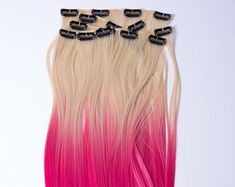 Pink Extensions Hair, Pink Extensions, Pink Dip, Ombre Hair Extensions, Ombre Pink, Extensions Hair, Hair Blonde