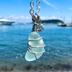 This Homemade Ocean Seaglass Necklace Is One Of A Kind! Made With Beautiful Beach Seaglass Collected By Me On The Beach Off The Coast Of Maine! No Two Treasures From The Sea Are Alike Which Makes Every Piece Unique! Necklace Is 20 Inches Long And Made From A Lead And Nickel Free Zinc Alloy Metal Photographed On A Standard Sized 3.5 X 2 Inch Business Card For Size Reference Wear The Ocean And Enjoy Nature! Makes The Perfect Gift For A Beach Lover Bundle And Save! Faceted Glass Bead Necklace, Seaglass Necklace, Seaglass Jewelry, Lampwork Pendant, Extra Long Necklace, Turquoise Statement Necklace, Green Beaded Necklace, Face Necklace, Lampwork Earring