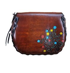 Artisan Hand Painted Brown Bags, Multicolor Leather Clutch Bag, Artisan Hand-painted Bag, Artisan Leather Bags Hand Painted, Hand Painted Brown Shoulder Bag Gift, Brown Hand Painted Satchel Bag, Brown Hand Painted Satchel Shoulder Bag, Hand Painted Brown Satchel Shoulder Bag, Hand Painted Brown Rectangular Shoulder Bag