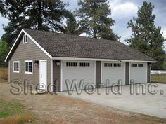 two car garage with one attached to the side