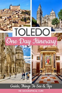 Pinterest pin for one day in Toledo Toledo Ohio Things To Do In, Toledo Spain Day Trip, Toledo Restaurants, All About Spain, Toledo Spain, Madrid Travel, Toledo Museum Of Art, Spain Vacation