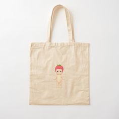 100% cotton reusable shopping carry bag with digital print on one side. cute simple sonny angel raspberry! Baby Tote Bag, Angel Baby, Sonny Angel, Baby Angel, Cotton Tote Bag, Carry Bag, Carry On Bag, Print Tote, Printed Tote Bags