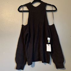 Nwt. Retails $60. See Pics For Condition And Measurements. Edgy Knit Sweater For Fall, Edgy Stretch Sweater For Fall, Trendy Black Tops For Cold Weather, Black Tops For Cold Weather In Fall, Edgy Fall Sweater For Layering, Edgy Sweater For Layering In Fall, Edgy Sweater For Fall Layering, Chic Black Sweater For Cold Weather, Edgy Layering Sweater For Fall