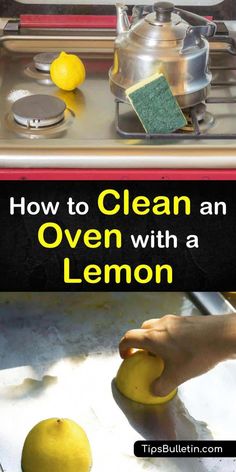 how to clean an oven with a lemon