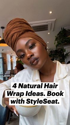 Head Wrap Styles Natural Hair, Pearl Thusi Hairstyles, Turban Styles Natural Hair, Hair Wrap Scarf Black Women, Headwraps For Braids, Headscarves Black Women, Different Headwrap Styles, Black Women Headwraps, Black Headwrap Outfit