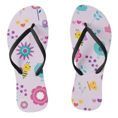 Summer is fun when you're wearing cool flip flops. Floral Print Sandals For Beach Season, Summer Floral Print Beach Sandals, Trendy Floral Print Beach Sandals, Pink Sandals For Spring Poolside, Pink Sandals For Poolside Spring, Pink Spring Poolside Sandals, Spring Beach Sandals With Floral Print, Floral Print Beach Sandals For Spring, Trendy Flower-shaped Sandals For Summer