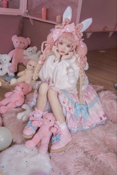 Kawaii Poses, Kawaii Outfit Ideas, Hello Kitty Dress, Spring Animals, Body Reference Poses, Cute Candy, Doll Costume