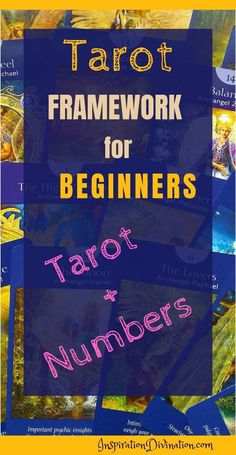 tarot framework for beginners with the text tarot and numbers