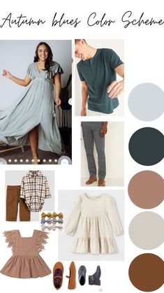 the color scheme for an autumn dress and shoes