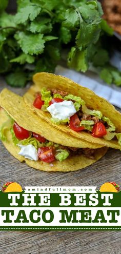 This simple dinner under 30 minutes doesn't disappoint! Juicy, flavorful, and perfectly spiced, this is the BEST taco meat recipe ever. Great for ground beef tacos, burritos, and other quick and easy meals! Easy Soft Tacos Beef, How To Make Taco Meat Ground Beef, Authentic Taco Meat Ground Beef, Ground Beef Soft Tacos, Best Taco Meat Recipe, Tex Mex Tacos Ground Beef, Taco Meat Recipes, Lime Chicken Tacos, Easy Taco Recipes