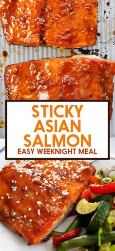 Lexi's Clean Kitchen | Sticky Asian Salmon Digestion Friendly Recipes, Asian Glazed Salmon, Fresh Salmon Recipes, Quick Coleslaw, Asian Salmon Recipes, Dinner Looks, Asian Marinade, Salmon Glaze Recipes