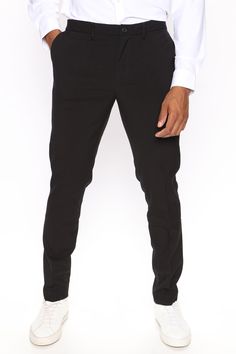 Available In Black. Button Closure Zip Fly Side Hand Pockets Back Pockets Slim Fit Shell: 65% Polyester 33% Viscose 2% Elastane Lining: 100% Polyester Inseam is 33 ½”, can be tailored Pair with “The Modern Stretch Suit Jacket” Imported | Mens The Modern Stretch Slim Trouser in Black size 42 by Fashion Nova Slim Trousers, Trouser Suits, Black Button, Black Fashion, The Modern, Fashion Nova, Black Jeans, Suit Jacket, Take That