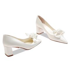 US$72.00 Wedding Shoes With Bow And Block Heel, Elegant Block Heel Kitten Heels For Party, Elegant Kitten Heels With Block Heel For Party, Elegant Spring Wedding Shoes With Block Heel, Party Block Heels With Stacked Heel And Almond Toe, Elegant Spring Wedding Shoes With Stacked Heel, Low Heel Block Heels With Bow For Party, Party Block Heels With 4-inch Heel And Almond Toe, Spring Wedding Shoes With Bow And Block Heel