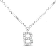 Initial Diamond Block Letter Necklace Classic diamond block/print letter "A-Z" available for order ~ 0.05 cttw diamonds F-G, SI1+ 18" chain 14K Available in yellow, rose, white gold. Please note Metal Preference in "Additional Notes" This item is low in stock. Please reach out to us for updated availability. In stock items will ship within 3-5 business days and backordered items are made to order and will take 8-10 weeks for sourcing and production. For sensitive timelines, please email info@the Diamond Initial Necklace In White Gold, White Gold Initial Necklace With Single Diamond, Initial Pendant Necklace, Authentic Jewelry, Block Lettering, Initial Pendant, Letter Necklace, Yellow Rose, White Gold Diamonds