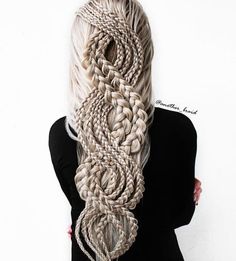 Artist Takes Braiding Hair To a Whole New Level With Intricate Designs Complicated Hairstyles, Shot Hair, Long Box Braids, Waterfall Braid, Braid Hair, Creative Hairstyles, Box Braids Hairstyles, Hair Art, Hair Designs