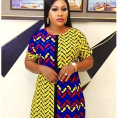 Beautiful Bright Colors Dress With Pockets. Comes In A Size Large. New, Never Worn Ankara Short Free Dresses, Akara Traditional Short Dresses, Dresses Ankara, Colors Dress, Bright Color Dresses, Fancy Dresses Long, African Fashion Women Clothing, Ankara Dress, African Print Fashion Dresses