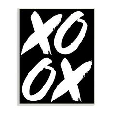 a black and white poster with the words xo on it