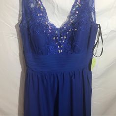 Long Blue Dress. Masquerade, Size 3/4 Blue Evening Dress For Prom Party Season, Blue Prom Season Evening Dress, Blue Evening Dress For Prom And Party Season, Blue Evening Dress For Prom In Party Season, Blue Dress For Evening Party, Blue Formal Dress For Party Season, Blue Dressy Evening Dress For Spring, Dressy Blue Evening Dress For Spring, Blue Dressy Dress For Prom Season