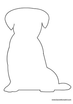 the outline of a dog's head in black and white on a white background