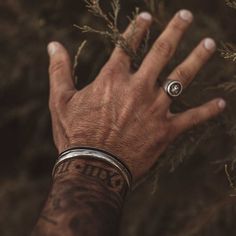 approx. 32g - 925 Sterling Silver
Dimensions: Cuff width approx. 6.5 mm
Handcrafted Man's Hand With Rings, Mens Jewelry Bracelet Silver, Silver Jewelry For Men, Masculine Jewelry, Cuffs Bracelets, Jewellery For Men, Style Masculin, Mens Rings Fashion, Mens Cuff