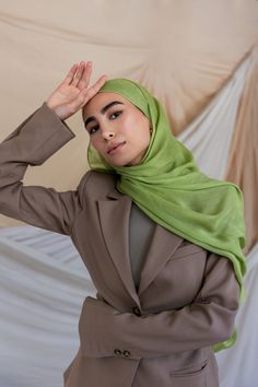 Hijab Editorial, Poses Hijab, High Fashion Poses, Modest Style, Self Expression, Fashion Scarves, Hijab Scarf, Leh