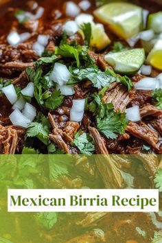 mexican birra recipe in a bowl with limes and cilantro