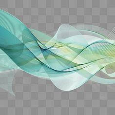 an abstract blue and green wave design on a gray background