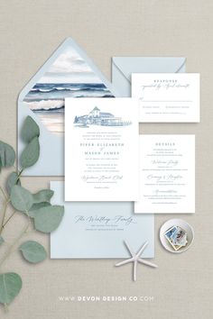 the wedding stationery is laid out and ready to be printed