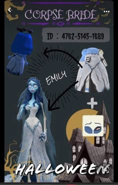 the corpse bride halloween costume is shown in this image, and it's also available for