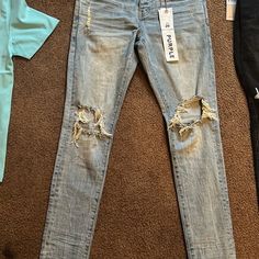 Purple Jeans Purple Brand Jeans, Clothes Jeans, Jeans Light Blue, Purple Jeans, Work Jeans, Faded Jeans, Jeans Y2k, Dark Denim Jeans, Levi’s Jeans