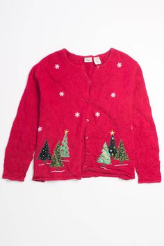 This is a vintage ugly Christmas sweater! That means: 1. We only have one — so you can’t choose a different size or quantity. 2. The size listed on the original tag may not be an accurate indication of the fit. The chest / bust size and length measurements are the most accurate way to estimate the fit. Holiday Cardigan, Jeweled Sweater, Heavy Knit Sweater, Novelty Sweater, Multicolor Knit, Christmas Cardigan, Christmas Sweater Party, Christmas Sweaters For Women, Ugly Christmas Sweater Party