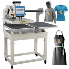 an image of a sewing machine with aprons on it