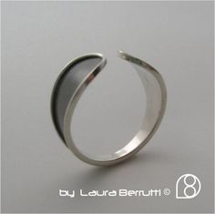 simple Sterling Silver Minimalist Ring, Minimalist Sterling Silver Concave Ring, Modern Jewelry With Unique Design And Open Band, Minimalist Sterling Silver Jewelry With Concave Shape, Minimalist Jewelry With Unique Design Open Band, Minimalist Open Band Jewelry With Unique Design, Modern Sterling Silver Rings With Unique Design, Modern Sterling Silver Ring With Unique Design, Georgia O Keeffe