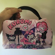 Kuromi Anime Handbag Bag Purse BAND NEW. Handmade Kawaii Bags For Daily Use, Pink Medium Bag For Daily Use, Medium Pink Bag For Daily Use, Kuromi Anime, Reusable Tote, Reusable Tote Bags, Purse, Tote Bag, Purses And Bags