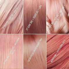 Rose Gold Hair Formula, Rose Gold Toner Formula Redken, Strawberry Blonde Formula Igora, Pink Toner For Blonde Hair Wella, Pink Hair Wella Formula, Dusty Rose Hair Color, Dusty Rose Hair, Rose Hair Color