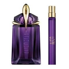 The Mugler Alien 2-pcs Gift Set includes a 2 fl oz Eau de Parfum and a 0.33 fl oz Eau de Parfum travel size, offering the perfect combination for both home and on-the-go use. Alien by Mugler is a mysterious and enchanting fragrance that captivates with its unique blend of warm, woody, and floral notes. This gift set is ideal for those who wish to experience the allure of Alien wherever they are, making it a luxurious and thoughtful present for any occasion. Fragrance Pyramid, Sambac Jasmine, Mugler Alien, Alien Alien, Amber Fragrance, Jasmine Sambac, Witch Craft, Fragrance Bottle, Luxury Cosmetics